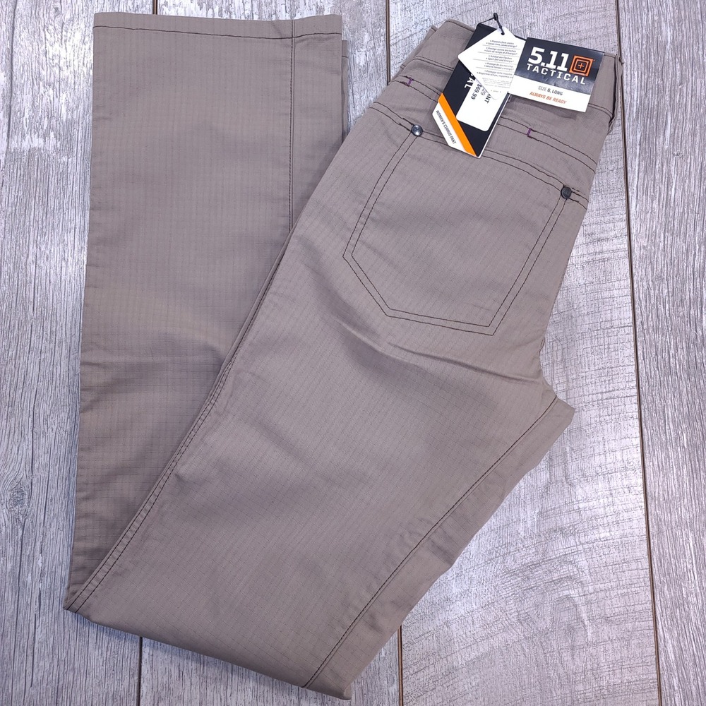 5.11 Tactical Cirrus Covert Pant Women Size 6 Long Stone Ripstop Teflon